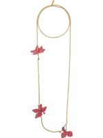 Marni floral applique necklace - ORANGE - thumbnail