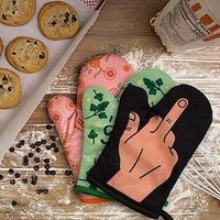 Funny Printed Pattern Print Oven Mitts Sets,Kitchen Glove, Silica Gel Surface Safe for Baking, Cooking, BBQ,Cooks Gifts Lightinthebox - thumbnail