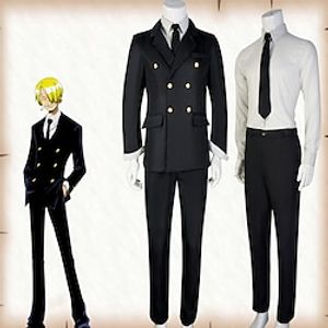 Inspired by One Piece Film: Red Sanji Anime Cosplay Costumes Japanese Cosplay Suits Long Sleeve Coat Blouse Pants For Men's / Tie / Tie miniinthebox