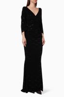 Sequin Cloque Gown in Jersey - thumbnail