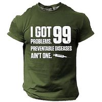 Graphic Letter Daily Designer Retro Vintage Men's 3D Print T shirt Tee Sports Outdoor Holiday Going out T shirt Black Army Green Dark Blue Short Sleeve Crew Neck Shirt Spring  Summer Clothing Apparel Lightinthebox - thumbnail