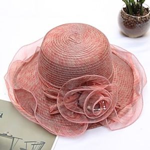 Women's Party Hat Party Street Holiday Flower Solid Color Purple Gray Hat  Fall  Winter  Spring  Summer Lightinthebox