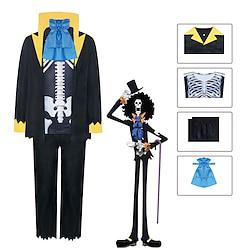 Inspired by One Piece Brook Anime Cosplay Costumes Japanese Halloween Cosplay Suits Long Sleeve Costume For Men's Lightinthebox