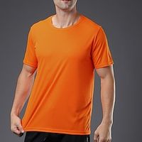 Men's Muscle Shirt Moisture Wicking Shirts Tee Top Plain Crew Neck Daily Sports Short Sleeve Clothing Apparel Stylish Casual Daily Workout miniinthebox - thumbnail