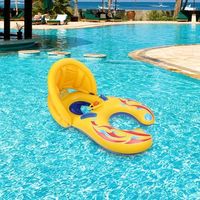 Mother Baby Swimming Pool Float Beach Toys Inflatable Children Safety Ring Seat Canopy