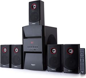 Impex Blue Rock 140W Multi Channel Multimedia 5.1 Speaker with 50W Sub Woofer Digital Amplifier Remote Control MP3/WMA/USB/FM Radio-(HT 5103)