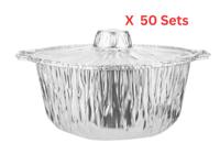 Hotpack Aluminium Pot Container With Hood - 50 Sets - APOT39