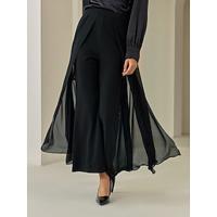 Chiffon Full Length Elegant Casual Daily Pants - thumbnail