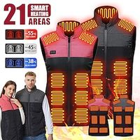 13151721 Areas Heated Vest USB Electric Heating Vests 3 Temperature Levels Electrically Warm Jacket for Ski Camping   For Women Men Lightinthebox - thumbnail