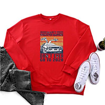 Women's Sweatshirt Letter Print Halloween Sports  Outdoor Casual Hot Stamping Basic Halloween Hoodies Sweatshirts  Wine Red Yellow Gray / Going out miniinthebox