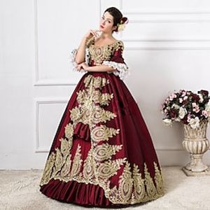 Rococo Victorian 18th Century Cocktail Dress Vintage Dress Dress Party Costume Masquerade Ball Gown Prom Dress Women's Costume Vintage Cosplay Party Prom Floor Length Long Length Ball Gown Plus Size miniinthebox