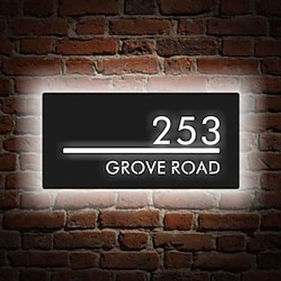 Custom House Number SignLED Number BoxPersonalized Address PlaqueLED Light BoxIlluminated House SignAddress Number SignDoor Sign miniinthebox