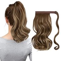 14 Ponytail Extension Short Pony Tail Wrap Around Clip in Hair Extensions Curly Wavy Synthetic High Resistant Fiber Faux Hairpiece for Women Lightinthebox