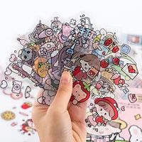 20pcs/set Cartoon Spot Cute PET Waterproof Sticker Water Cup Thermos Cup Hand Account Sticker Helmet Alarm Clock Decorative Sticker miniinthebox
