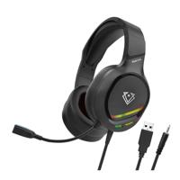 Vertux Tokyo Noise Isolating Amplified Wired Gaming Headset With RGB LED Lights Black