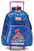 Universal Trolls Themed Trolley Blue Bag With Front Pocket 13inches - thumbnail