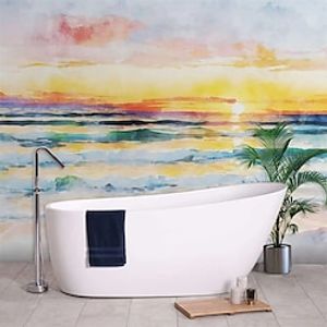 Landscape Wallpaper Mural Beautiful Beach Wall Covering Sticker Peel and Stick Removable PVCVinyl Material Self AdhesiveAdhesive Required Wall Decor for Living Room Kitchen Bathroom Lightinthebox