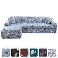 High Quality Print Dustproof All-powerful Slipcovers Stretch L Shape Sofa Cover Super Soft Fabric Couch Cover Sofa Furniture Protector With One Free Boster Case Lightinthebox - thumbnail