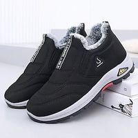 Men's Loafers  Slip-Ons Winter Shoes Fleece lined Cycling Shoes Casual Outdoor Daily Cloth Warm Breathable Comfortable Loafer Black Blue Color Block Fall Winter Lightinthebox