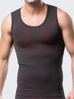 Mens Sexy High Elastic Fat Burning Tight Body Sculpting Tummy Tuck Shaping Chest Tank Tops