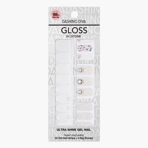 Dashing Diva Gloss Purist 33 Gel Nail Strips with 3 Big Stones