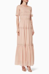 Yasfaline Embroidered Tulle Dress