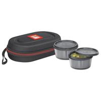 Milton Nutri Stainless Steel Insulated Tiffin Set 640ml Set Of 2 Containers - Black MT_NTS640_BK