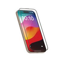 Levelo Full Screen Soft Edge Twice-Tempered Glass For iPhone 15 - Black - thumbnail