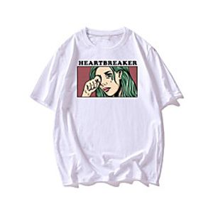 Men's Unisex T shirt Hot Stamping Portrait Plus Size Print Short Sleeve Casual Tops 100% Cotton Basic Casual Fashion White Lightinthebox