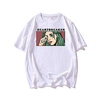 Men's Unisex T shirt Hot Stamping Portrait Plus Size Print Short Sleeve Casual Tops 100% Cotton Basic Casual Fashion White Lightinthebox - thumbnail