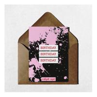 Bumble & Mouse Birthday Birthday Birthday Greeting Card (10.5 x 14.8cm)