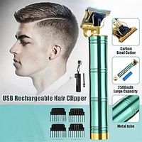 Professional Hair Trimmer Zero Gapped T-Blade Close Cutting Hair Clippers for Men Rechargeable Cordless Trimmers for Haircut Beard Shaver Barbershop Lightinthebox - thumbnail