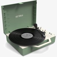 Victrola Re-Spin Sustainable Bluetooth Suitcase Record Player - Basil Green - thumbnail