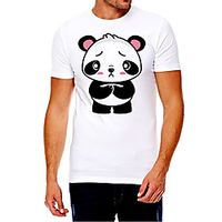 Men's Unisex Tee T shirt Hot Stamping Cartoon Graphic Prints Panda Plus Size Print Short Sleeve Casual Tops Cotton Basic Fashion Designer Big and Tall White miniinthebox - thumbnail