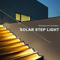 Solar Powered Motion Sensor Step Stair Light, Waterproof Outdoor Stair Step Light Auto On/off Solar Lights for Steps Stairs Porch Yard Patio Pathway Decoration Lightinthebox