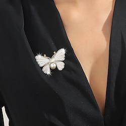 Women's Brooches Retro Butterfly Elegant Stylish Sweet Brooch Jewelry Black White For Office Daily Prom Date Beach Lightinthebox