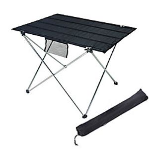 Camping Table with Side Pocket Portable Ultra Light (UL) Foldable Stability Oxford Cloth Aluminium alloy for 3 - 4 person Hiking Camping BBQ Autumn / Fall Winter Golden Red Black miniinthebox