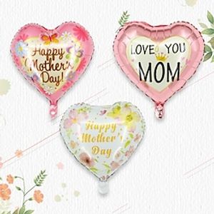 3pcs Mother's Day heart-shaped aluminum film balloon Lightinthebox