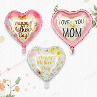 3pcs Mother's Day heart-shaped aluminum film balloon Lightinthebox - thumbnail