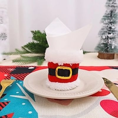 3pcs Christmas Napkin Ring Santa Belt Buckle Towel Napkin Ornaments Holder New Year Dinner Party Table Decorations Napkin Bag Lightinthebox 3pcs Christmas Napkin Ring Santa Belt Buckle Towel Napkin Ornaments Holder New Year Dinner Party Table Decorations Napkin Bag Lightinthebox