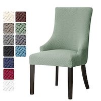 Stretch Armless Wingback Chair Cover Armchair Cover Reusable Wingback Side Chair Jacquard Slipcovers Accent Chair Covers for Dining Room Banquet Home Decor miniinthebox - thumbnail