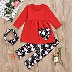 Baby Girls' Basic Easter Print Long Sleeve Regular Clothing Set Red miniinthebox