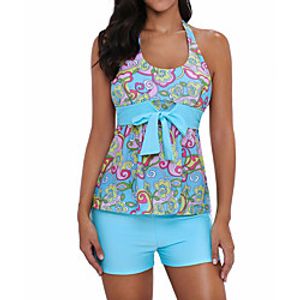 Women's Tankini Spandex Swimwear Quick Dry Stretchy Sleeveless 2 Piece - Swimming Surfing Water Sports Summer Lightinthebox
