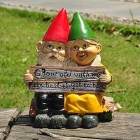 Dwarf Couple Ornament, Resin Craft For Office amp; Home, Mini Garden Sculptures, Home Decor, New Year Gift For Her/Him miniinthebox - thumbnail