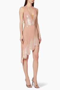 Sequin Bead Georgette Dress