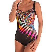 Women's One Piece Swimsuit Swimwear Bodysuit Quick Dry Breathable Stretchy Sleeveless Swimming Surfing Snorkeling Summer Lightinthebox - thumbnail