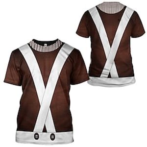 Charlie and the Chocolate Factory Willy Wonka Oompa Loompa T-shirt Cartoon Manga Print Graphic T-shirt For Men's Women's Unisex Adults' 3D Print 100% Polyester Party Casual Daily miniinthebox