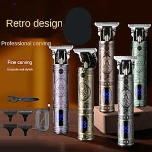 USB Rechargeable T9 Baldheaded Hair Clipper LCD Electric Hair Trimmer Cordless Shaver Trimmer 0mm Men Barber Hair Cutting Machin Lightinthebox