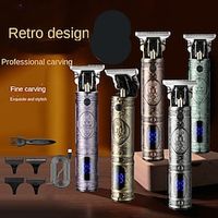 USB Rechargeable T9 Baldheaded Hair Clipper LCD Electric Hair Trimmer Cordless Shaver Trimmer 0mm Men Barber Hair Cutting Machin Lightinthebox - thumbnail