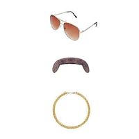 Disco 60s 70s 80s Set Rock Star Cool Outfits Golden for Teens and Adult Costume Dress Up Accessories Halloween Christmas Birthday Party Lightinthebox - thumbnail